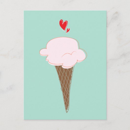 Ice Cream Cone Briefkaart (Voorkant)