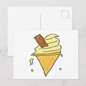 Ice Cream Cone Briefkaart (Voorkant / Achterkant)