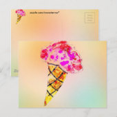 Ice Cream Cone Briefkaart (Voorkant / Achterkant)