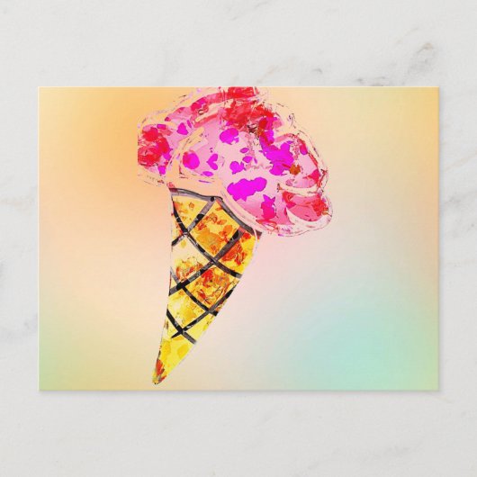 Ice Cream Cone Briefkaart (Voorkant)