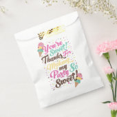 Ice Cream Cone Bright Typographic Birthday Party Bedankzakje (Gezegeld)