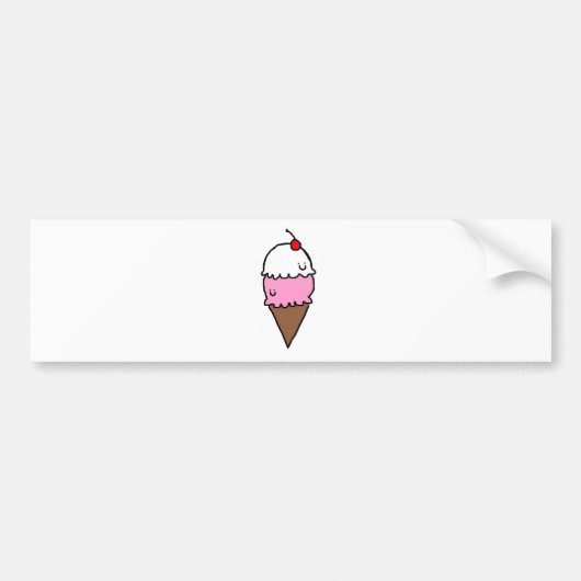 Ice Cream Cone Bumpersticker (Voorkant)