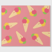 Ice Cream Cone Cadeaupapier (Vlak)