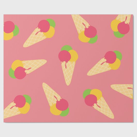 Ice Cream Cone Cadeaupapier (Vlak)