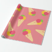Ice Cream Cone Cadeaupapier (Uitgerold)