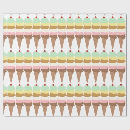 Ice Cream Cone Cadeaupapier (Vlak)