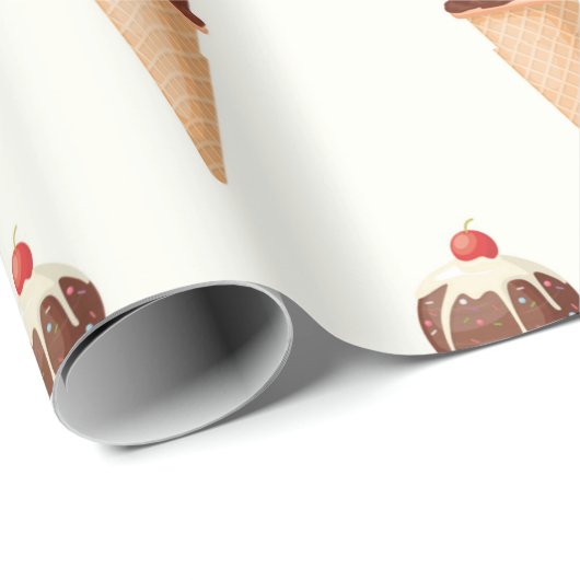 Ice Cream Cone Cadeaupapier (Rol Hoek)