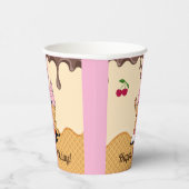 Ice Cream Cone Characters Party Decor Papieren Bekers (Rechts)