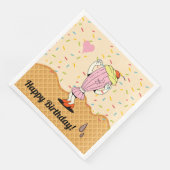 Ice Cream Cone Characters Party Table Confetti Servet (Hoek)