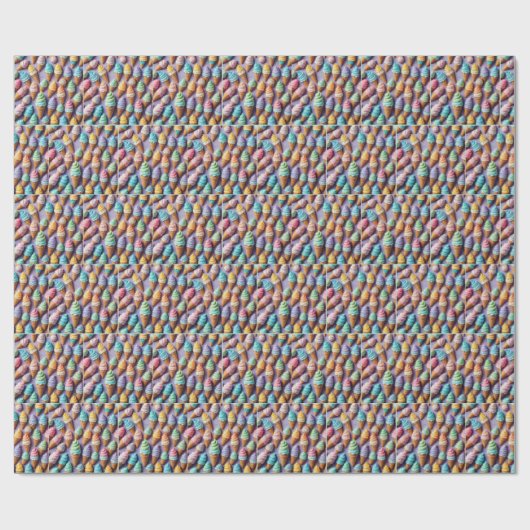 Ice Cream Cone Collectie Cadeaupapier (Vlak)