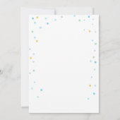 Ice Cream Cone Confetti Boy First Birthday Invitat Kaart (Achterkant)