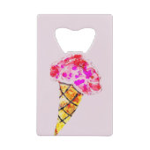 Ice Cream Cone Creditkaart Flessenopener (Voorkant)