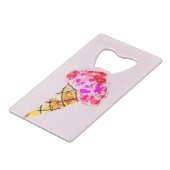 Ice Cream Cone Creditkaart Flessenopener (Voorkant Gekanteld)