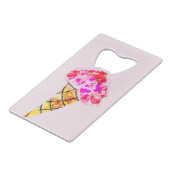 Ice Cream Cone Creditkaart Flessenopener (Achterkant Gekanteld)
