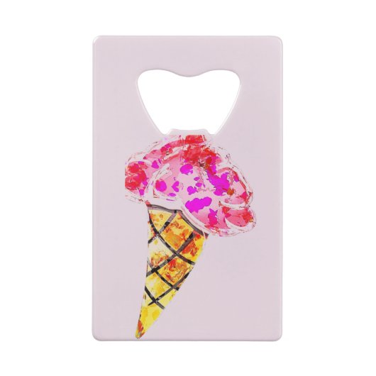 Ice Cream Cone Creditkaart Flessenopener (Achterkant)