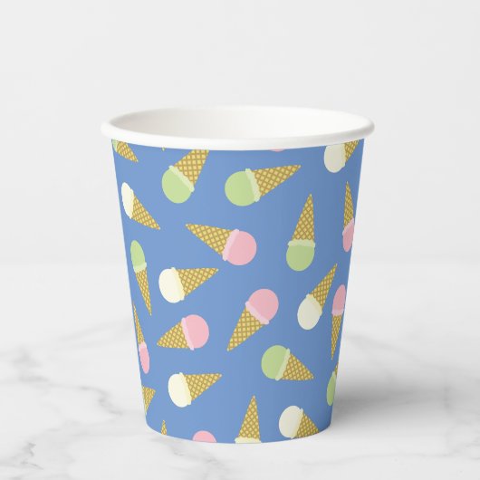 Ice Cream Cone Cute 1st Birthday Kinder Paper Cups Papieren Bekers (Voorkant)