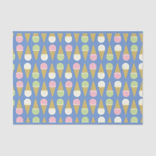 Ice Cream Cone Cute 1st Birthday Party Tissuepapier (Voorkant)