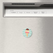Ice Cream Cone - Cute Chocolate Vanilla Mint Green Magneet (Insitu (Vaatwasser))