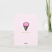 Ice Cream Cone - Cute Valentijnsdag Kaart (Achterkant)