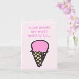 Ice Cream Cone - Cute Valentijnsdag Kaart