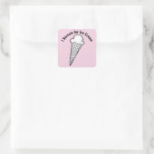 Ice Cream Cone Design Vinyl Sticker (Tas)