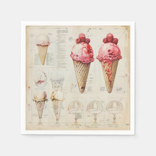 Ice Cream Cone-diagram Servet (Voorkant)