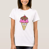 Ice Cream Cone Emoji T-shirt (Voorkant)