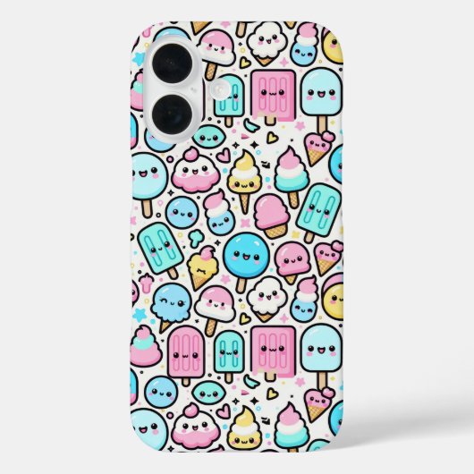 Ice Cream Cone en Popsicle Doodles Case-Mate iPhone Case (Achterkant)