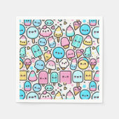 Ice Cream Cone en Popsicle Doodles Servet (Voorkant)