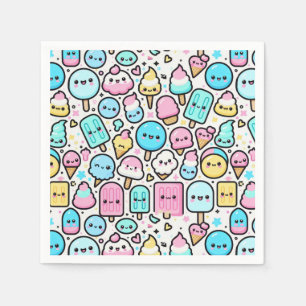 Ice Cream Cone en Popsicle Doodles Servet
