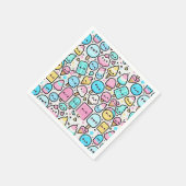 Ice Cream Cone en Popsicle Doodles Servet (Hoek)