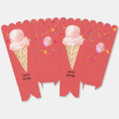 Ice Cream Cone Favor Box Bedankdoosjes (Ongevouwen)