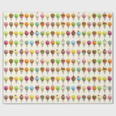 Ice Cream Cone Flavors-patroon Cadeaupapier (Vlak)
