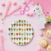 Ice Cream Cone Flavors-patroon Papieren Bordje (Feest)