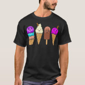 Ice Cream Cone Funny Summer Boys Girls Graphic T-shirt (Voorkant)