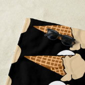 ICE CREAM CONE FUNNY UNIQUE Beach Towelks Strandlaken (In situ)