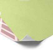 Ice Cream Cone Green Pattern Poster (Hoek)