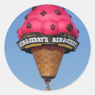 Ice Cream Cone Hete Luchtballon Ronde Sticker