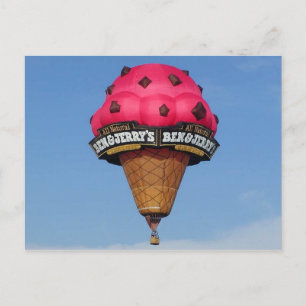 Ice Cream Cone Hot Air ballon Briefkaart
