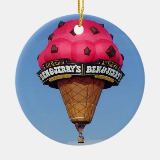 Ice Cream Cone Hot Air ballon Keramisch Ornament (Voorkant)