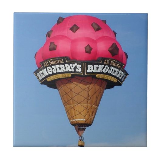 Ice Cream Cone Hot Air ballon Tegeltje (Voorkant)