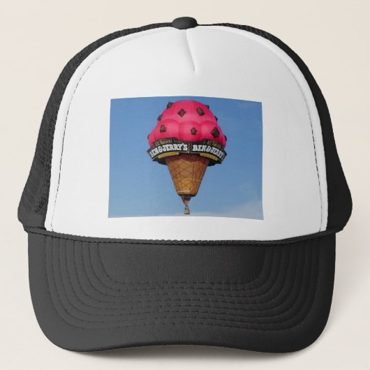 Ice Cream Cone Hot Air ballon Trucker Pet (Voorkant)