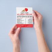 Ice Cream Cone, Ice Cream Parlor Adverteren Flyer (Hand)