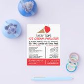 Ice Cream Cone, Ice Cream Parlor Adverteren Flyer (Enkel)