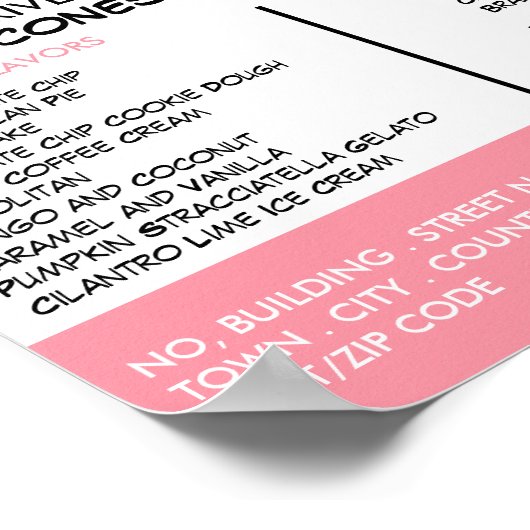 Ice Cream Cone, Ice Cream Parlor Adverteren Poster (Hoek)