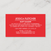 Ice Cream Cone, Ice Cream Parlor Visitekaartje (Achterkant)