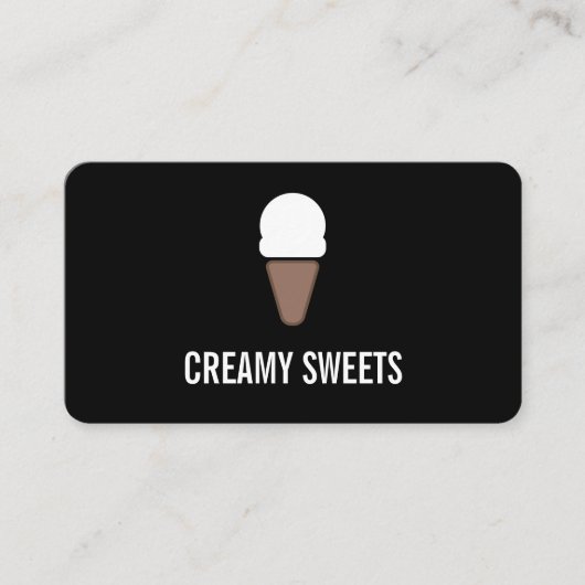 Ice Cream Cone Icon / Variatie / Punch Kaart Klantenkaartje (Voorkant)