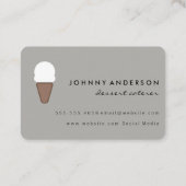 Ice Cream Cone Icon / Variatie Visitekaartje (Achterkant)
