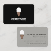 Ice Cream Cone Icon / Variatie Visitekaartje (Voorkant / Achterkant)