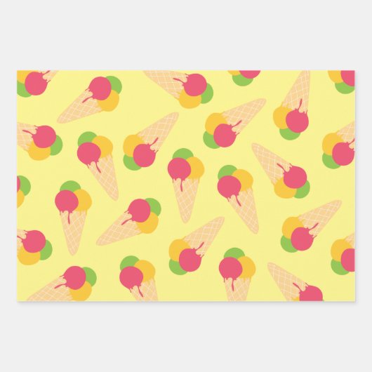 Ice Cream Cone Inpakpapier Vel (Voorkant 3)